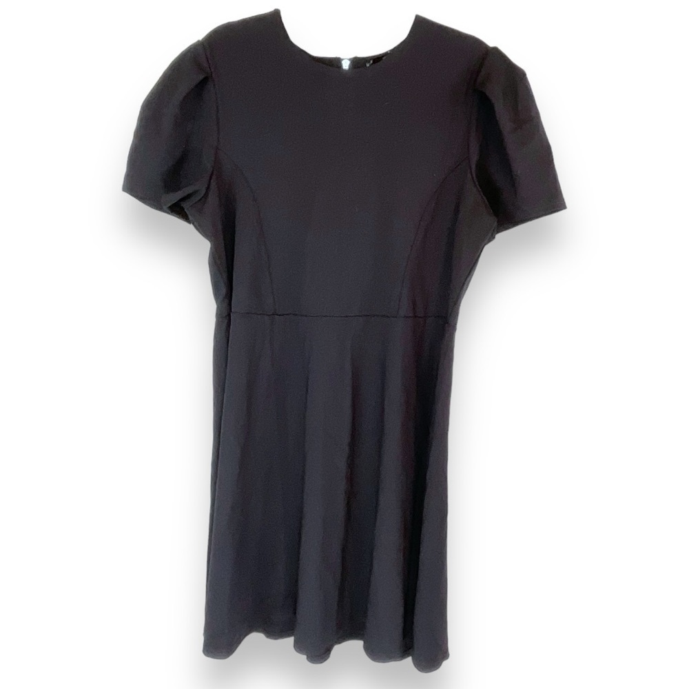 Rebel Sugar Dress Black Knee Length Shortsleeve Skater Pinup‎ Size XL NWT